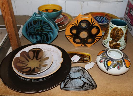 Collection of Poole Pottery Aegean and other decorative ware